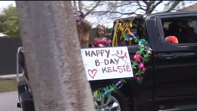 Birthday parades trending as South Florida families observe social distancing