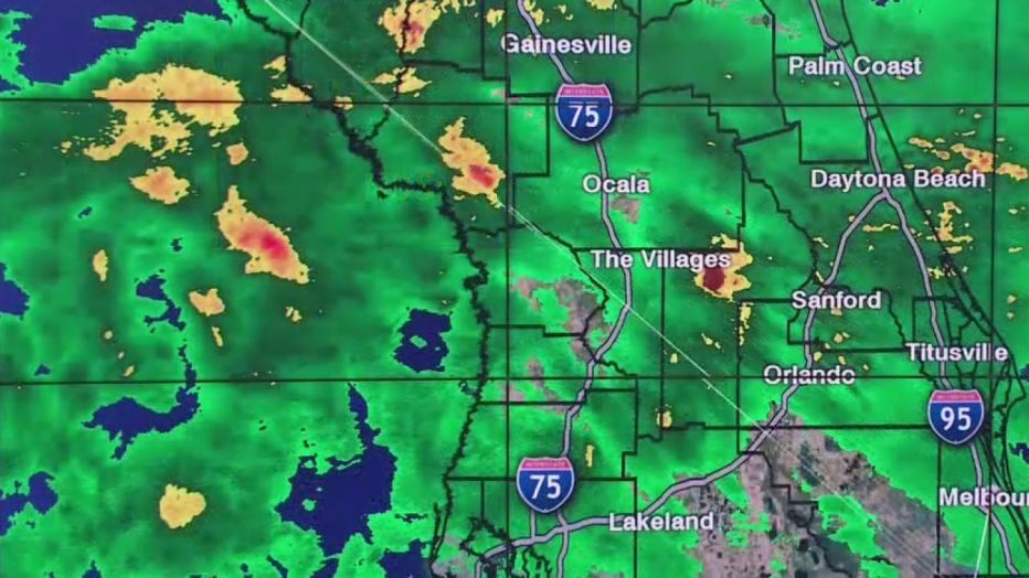 Scattered showers bring rain into Central Florida, but sunshine and dry air will return