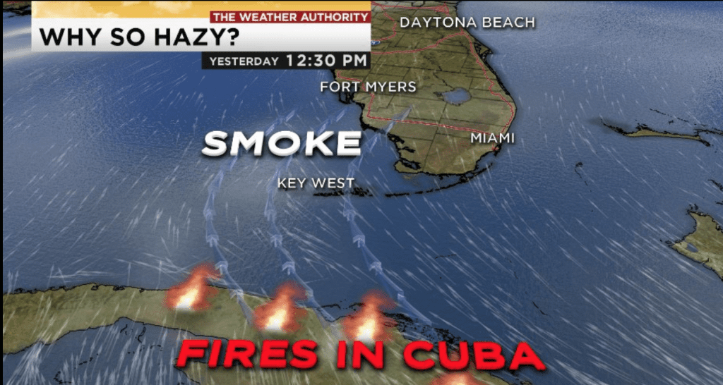 Why so hazy in Florida? The burning answer is hundreds of miles away
