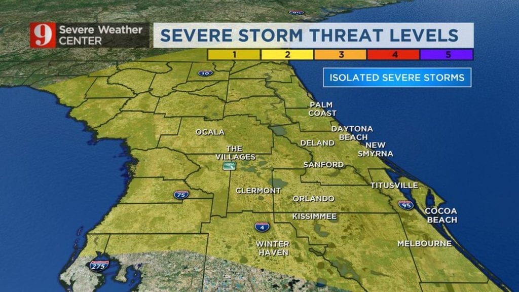 LIVE RADAR: Storms moving over Central Florida, chance for isolated severe storm, still hot