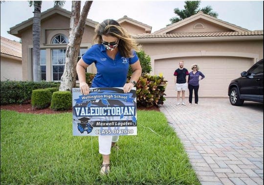 From yard signs to lighting up the sky, see how Florida is honoring high school seniors
