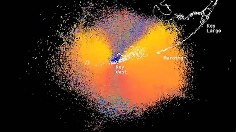 Two Waves of Migrating Birds Spotted on Radar Near the Florida Keys and Cuba
