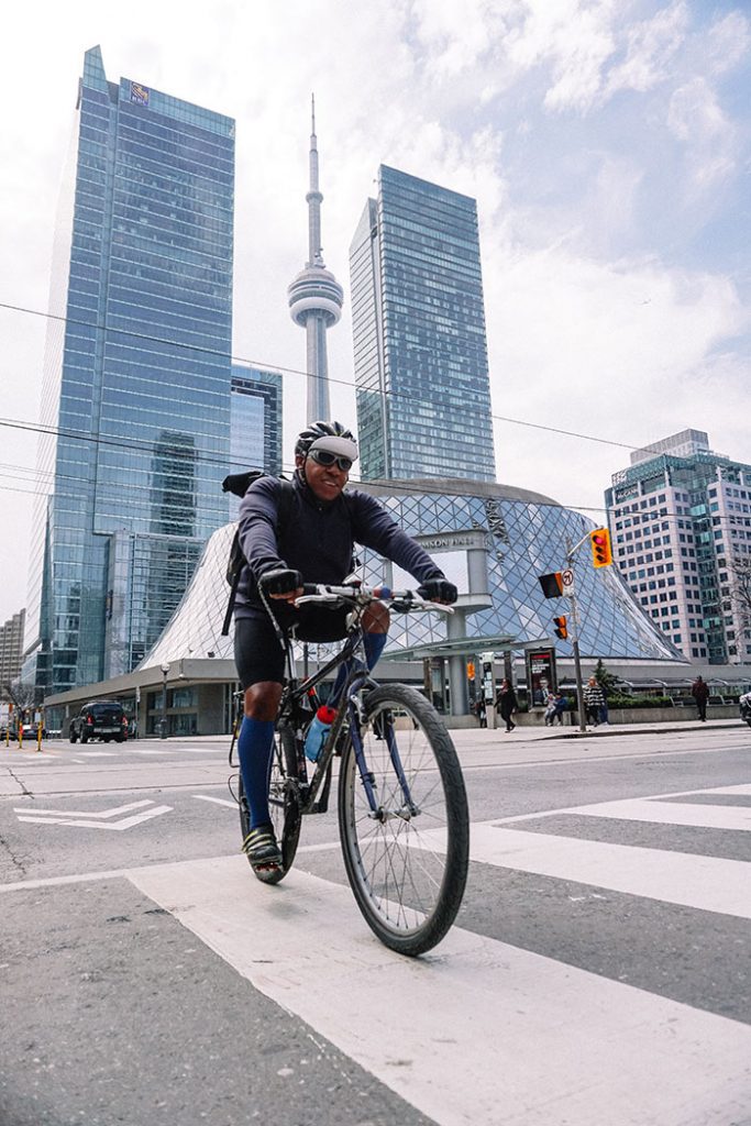Man on bicycle