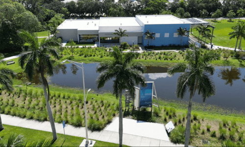 Alliance Building drone shot Alliance Building drone shot