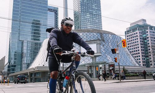 Man on bicycle