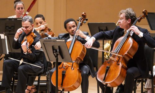Orpheus Chamber Orchestra performs with violinist Renaud Capuçonat Carnegie Hall, 1/12/2023. Photo by Chrsi Lee
