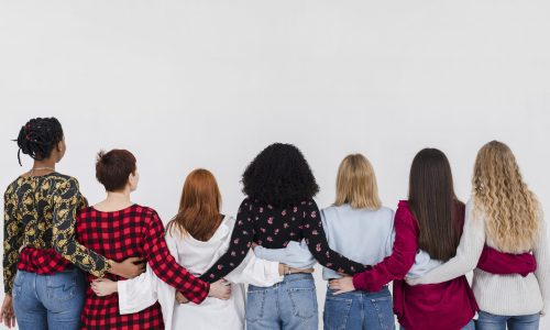 back-view-group-best-friends-holding-each-other