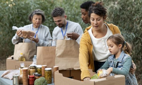 people-collecting-food-donations-medium-shot
